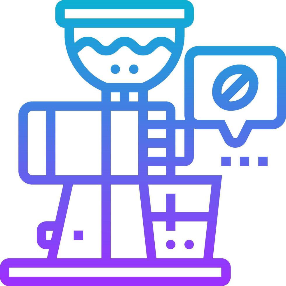 A coffee machine with a coffee cup and a chat bubble vector