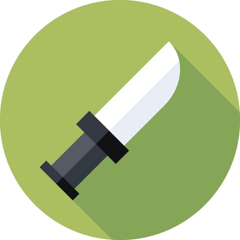 A knife is shown in a flat design vector