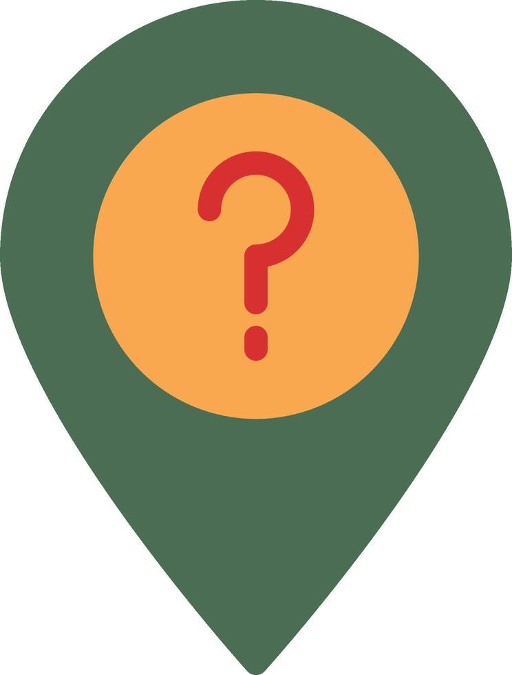 Question mark on green pin vector