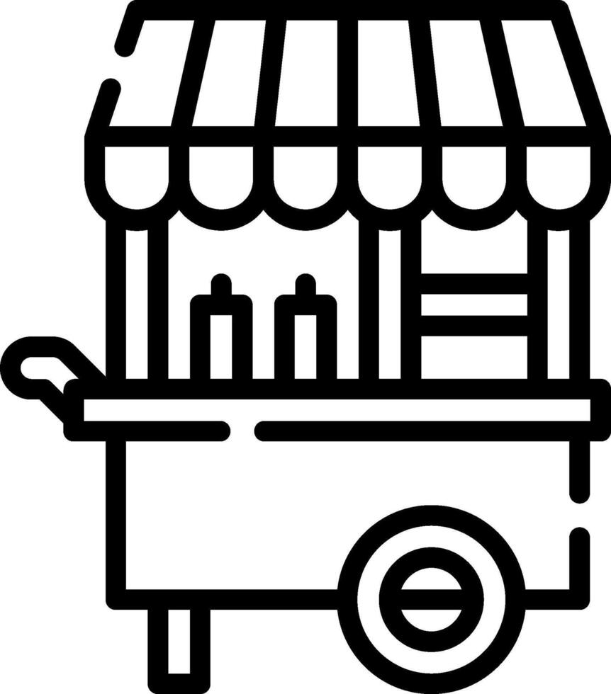Food cart icon illustration vector