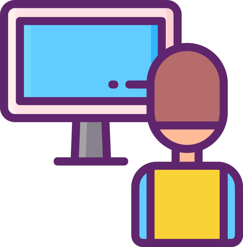 Computer Operator Monitor Vector Art, Icons, and Graphics for Free Download