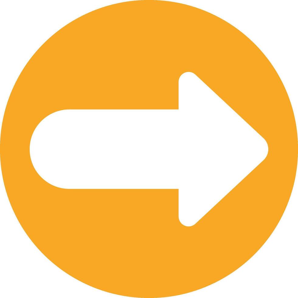 A yellow circle with an arrow pointing to the right vector