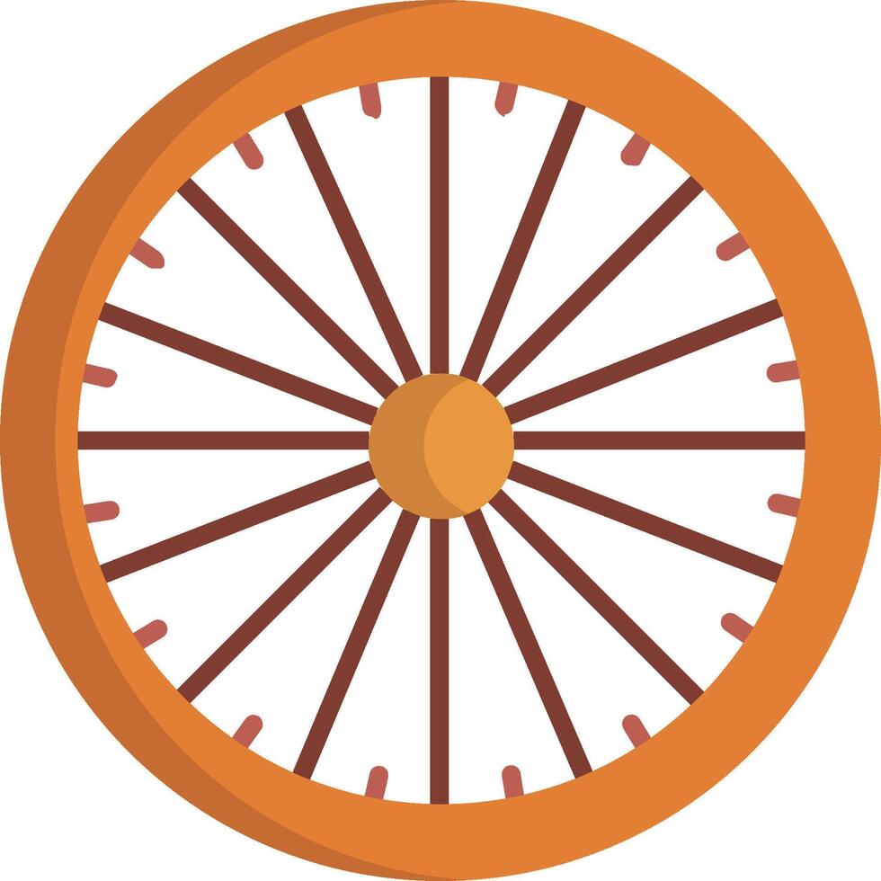 A wheel with a red and orange rim vector