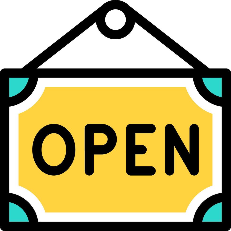 Open sign clipart vector