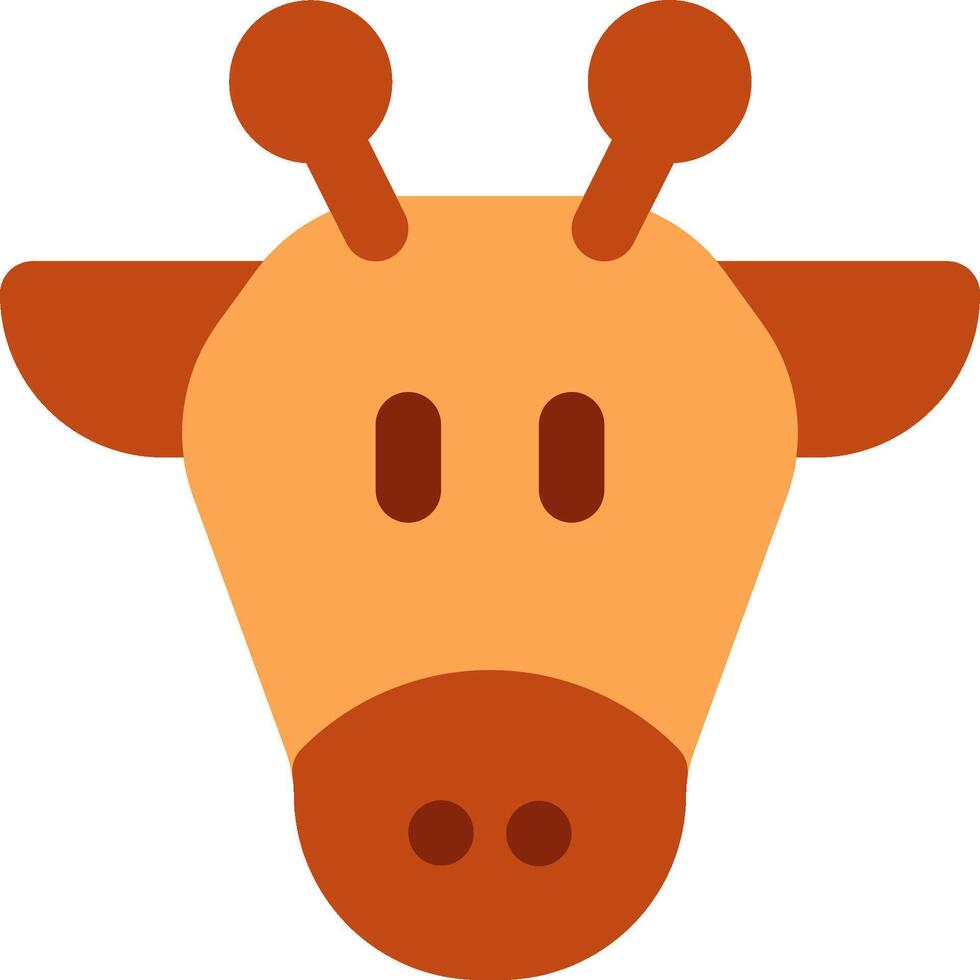 A giraffe head with two horns vector