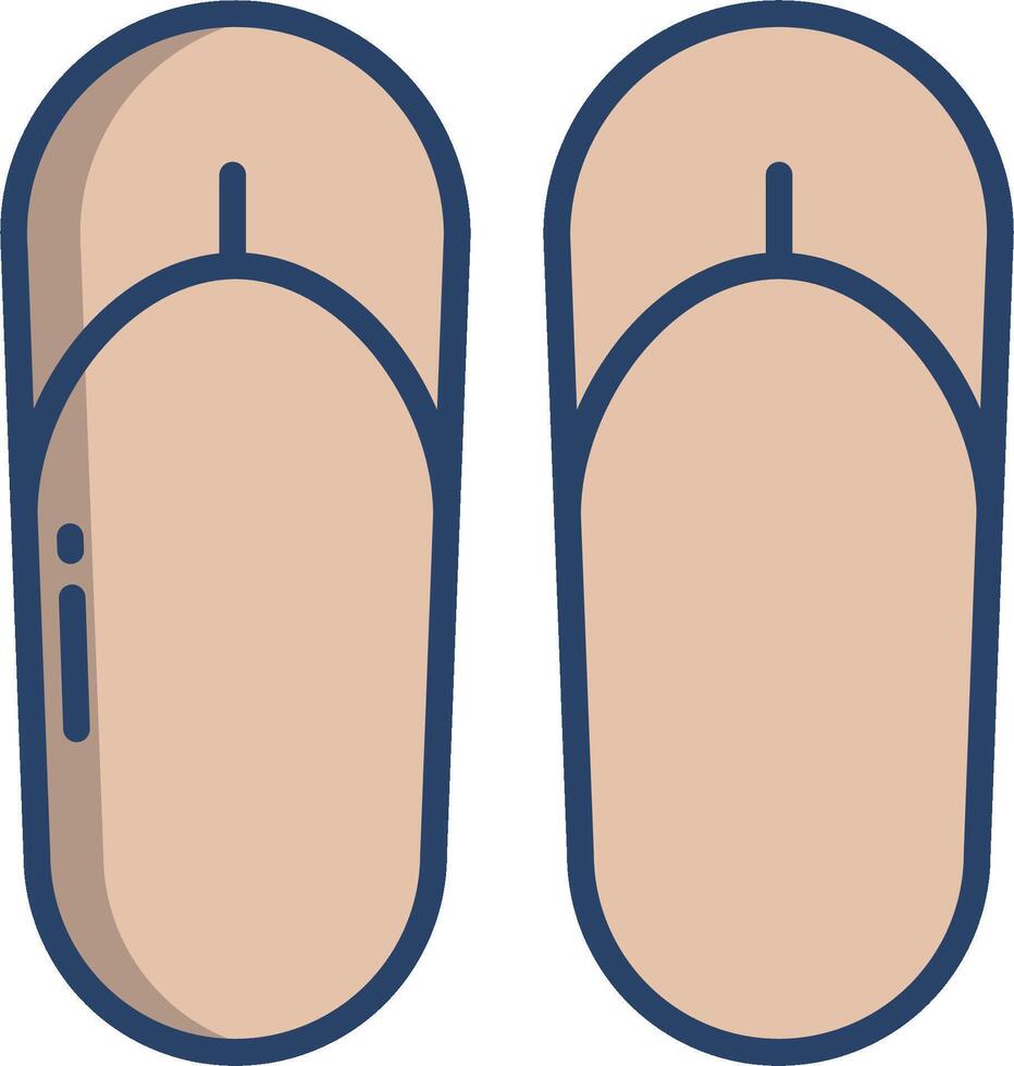 Two flip flops on a white background vector