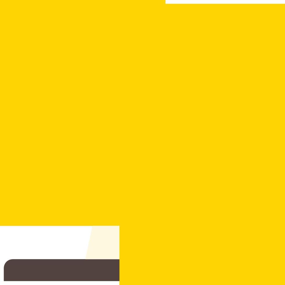 A yellow square with a black and white logo vector