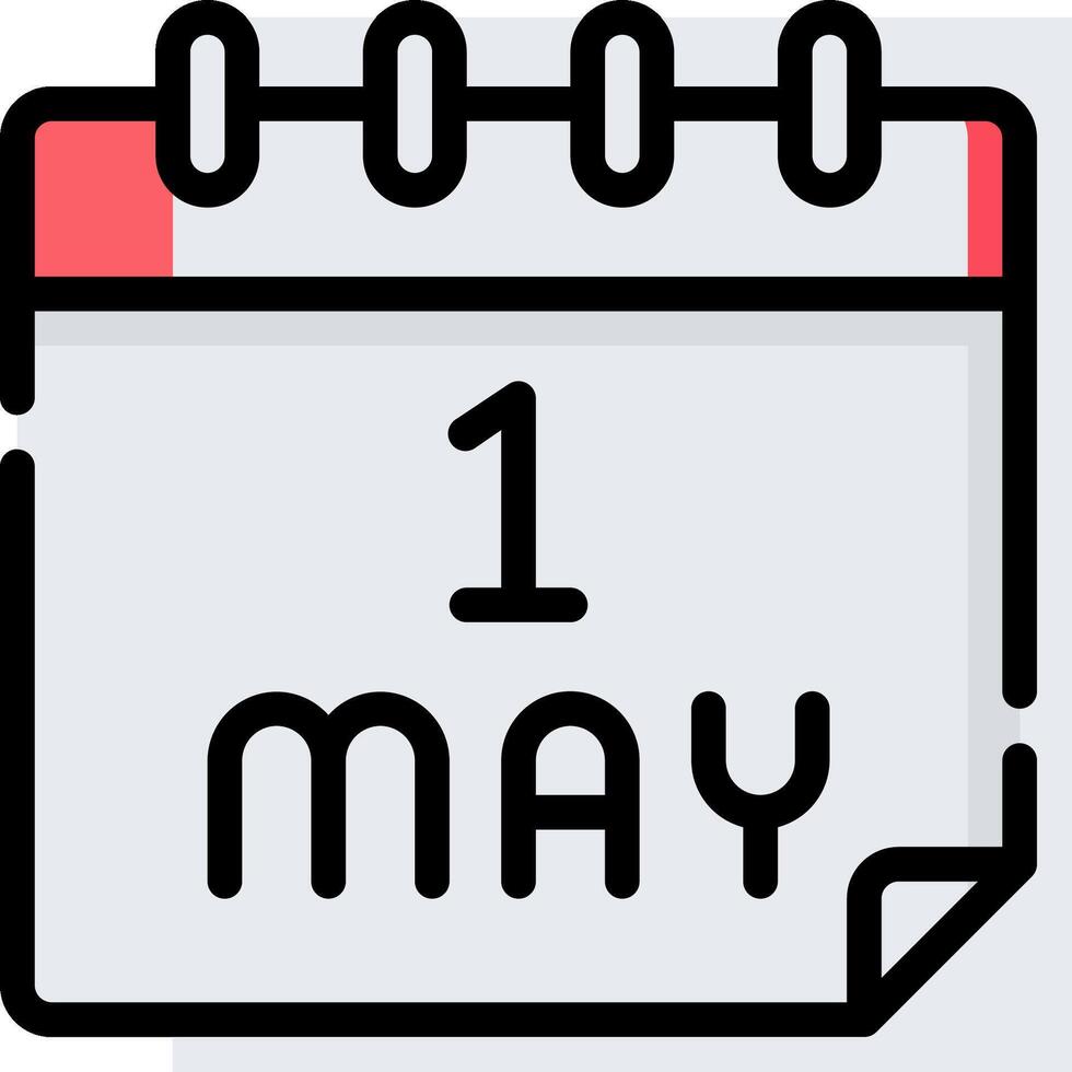Calendar icon for may vector