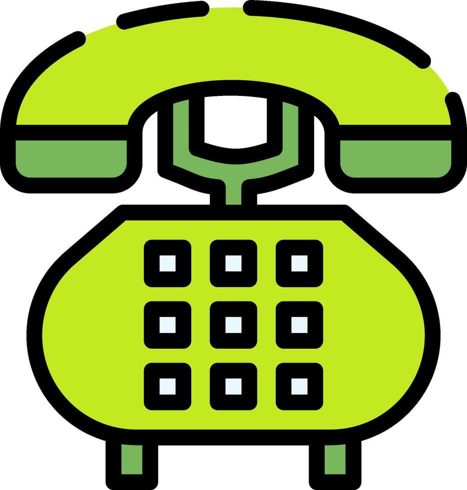 A green telephone icon on a white background vector