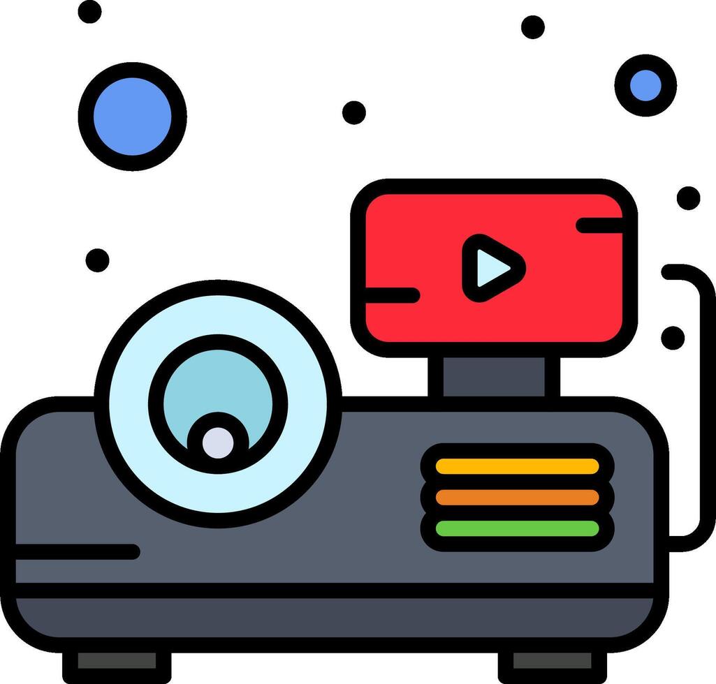 A projector with a camera and a microphone vector
