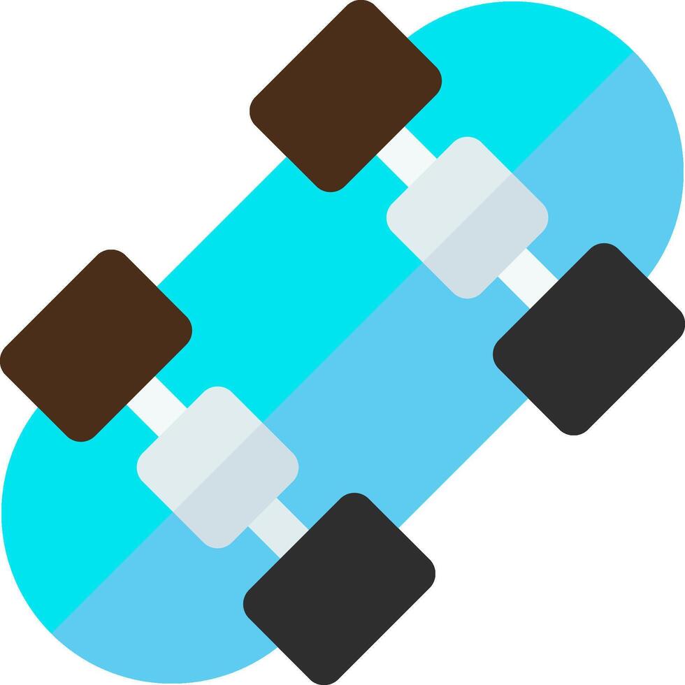 A flat icon of two skateboards vector