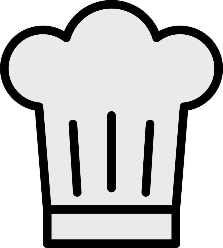 Chef hat icon on white background vector
