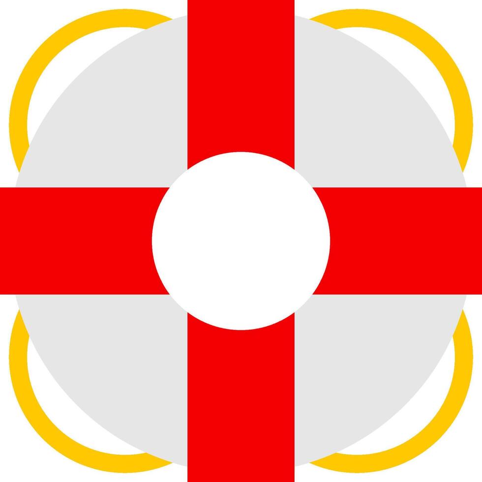 A red and white flag with a circle in the middle vector