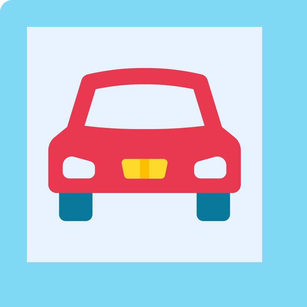 A car icon on a blue background vector