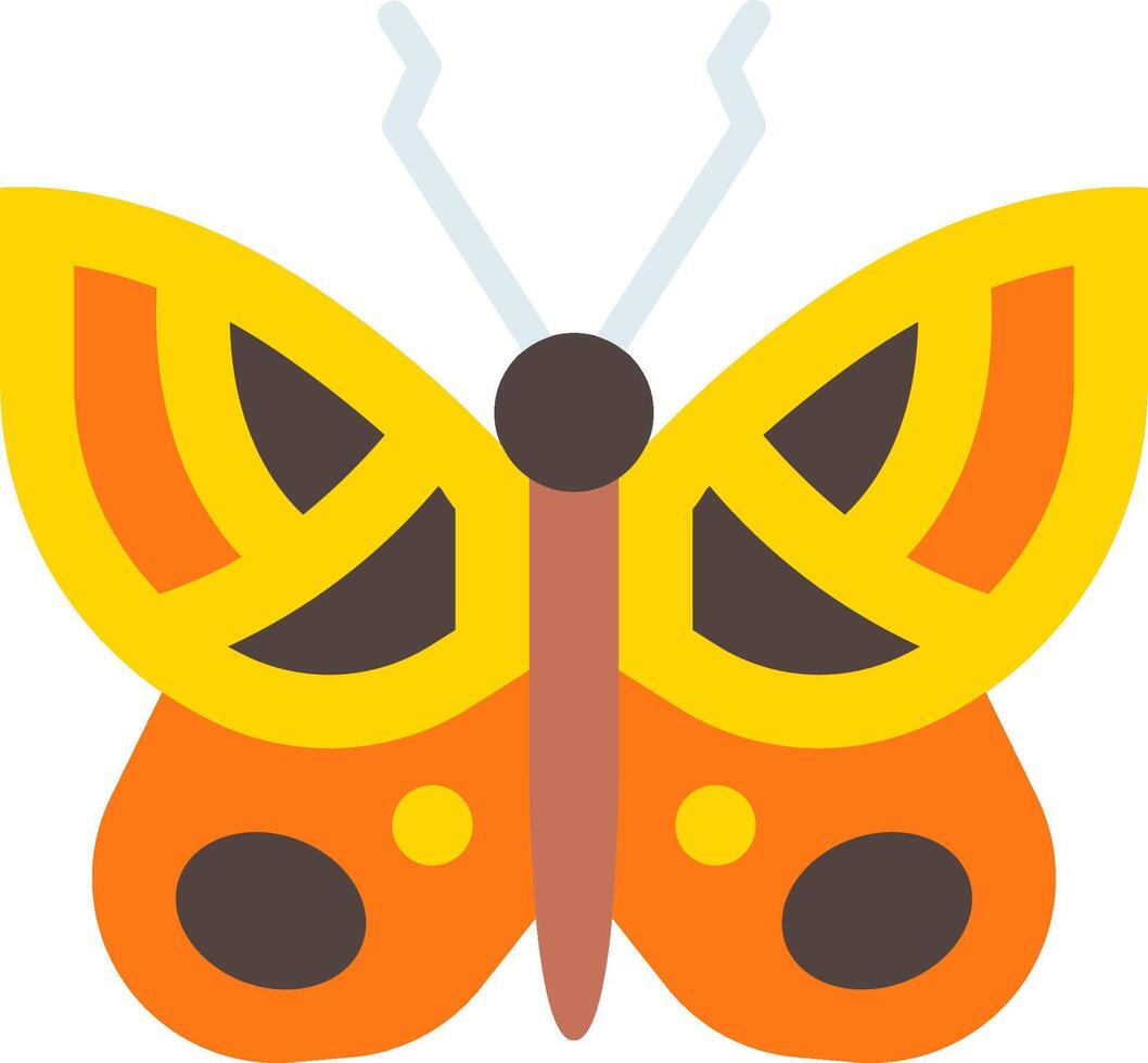 An orange butterfly with black spots on it vector