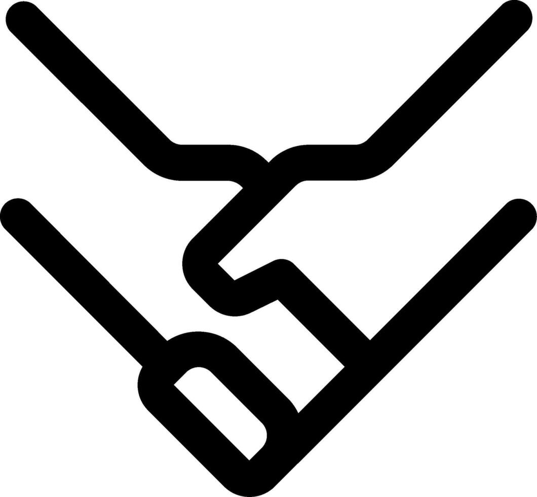 A black and white logo of two hands holding each other vector