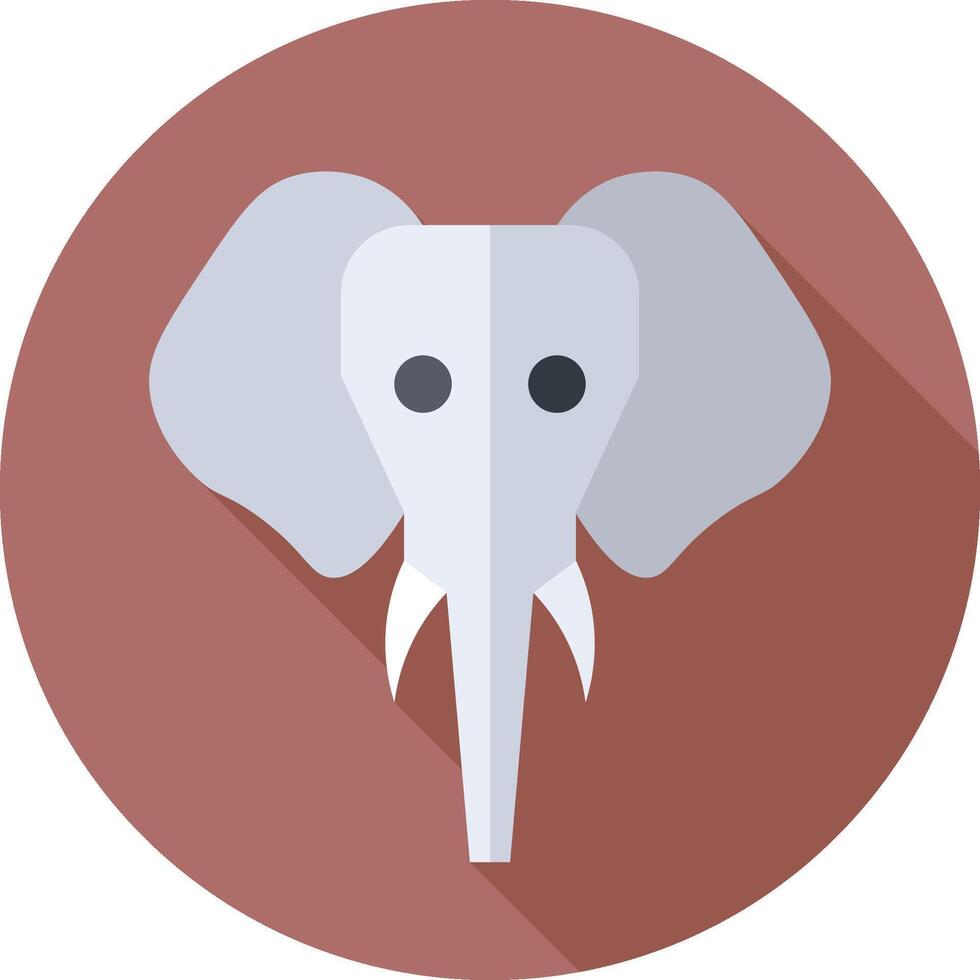 An elephant head in a flat design vector