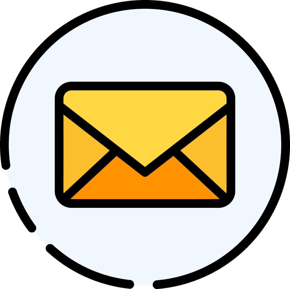 Email icon in circle vector