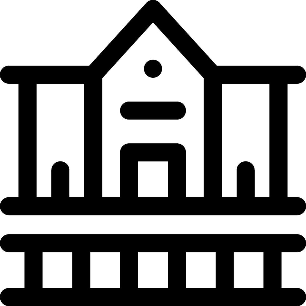 A black and white image of a building vector
