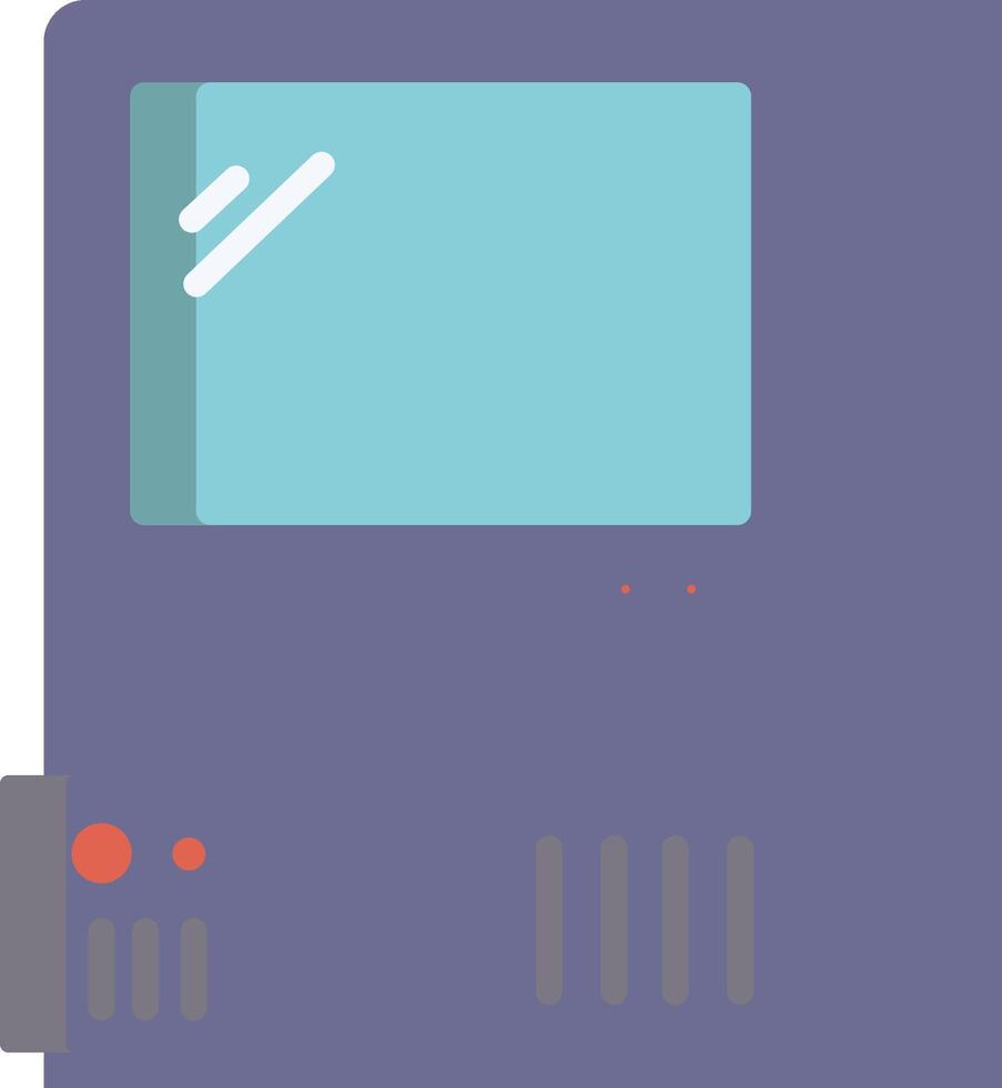 A purple computer with a screen and a mouse vector