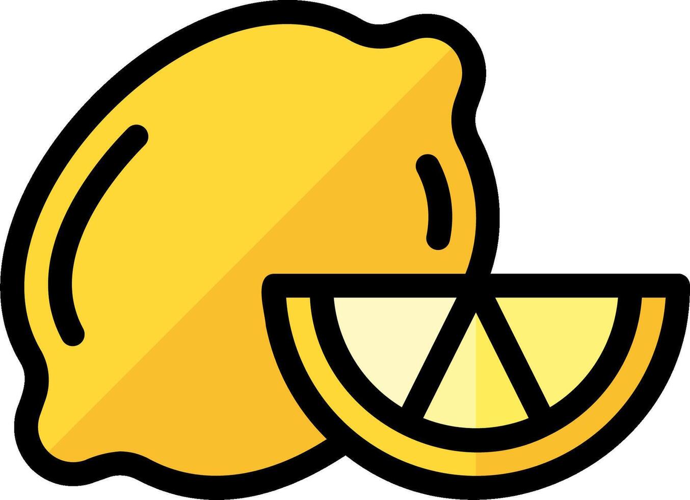 A lemon and a slice of lemon vector