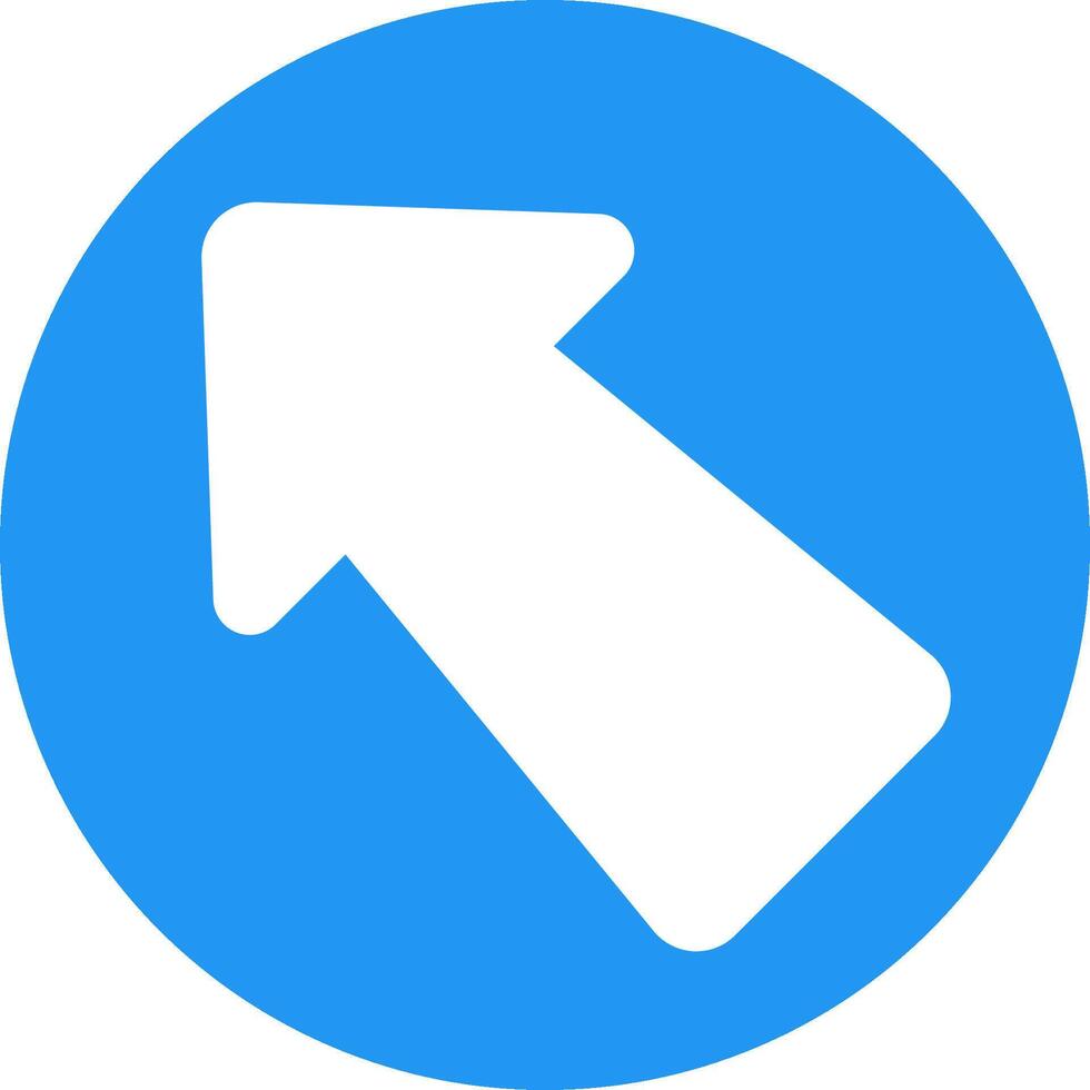 A blue circle with an arrow pointing up vector