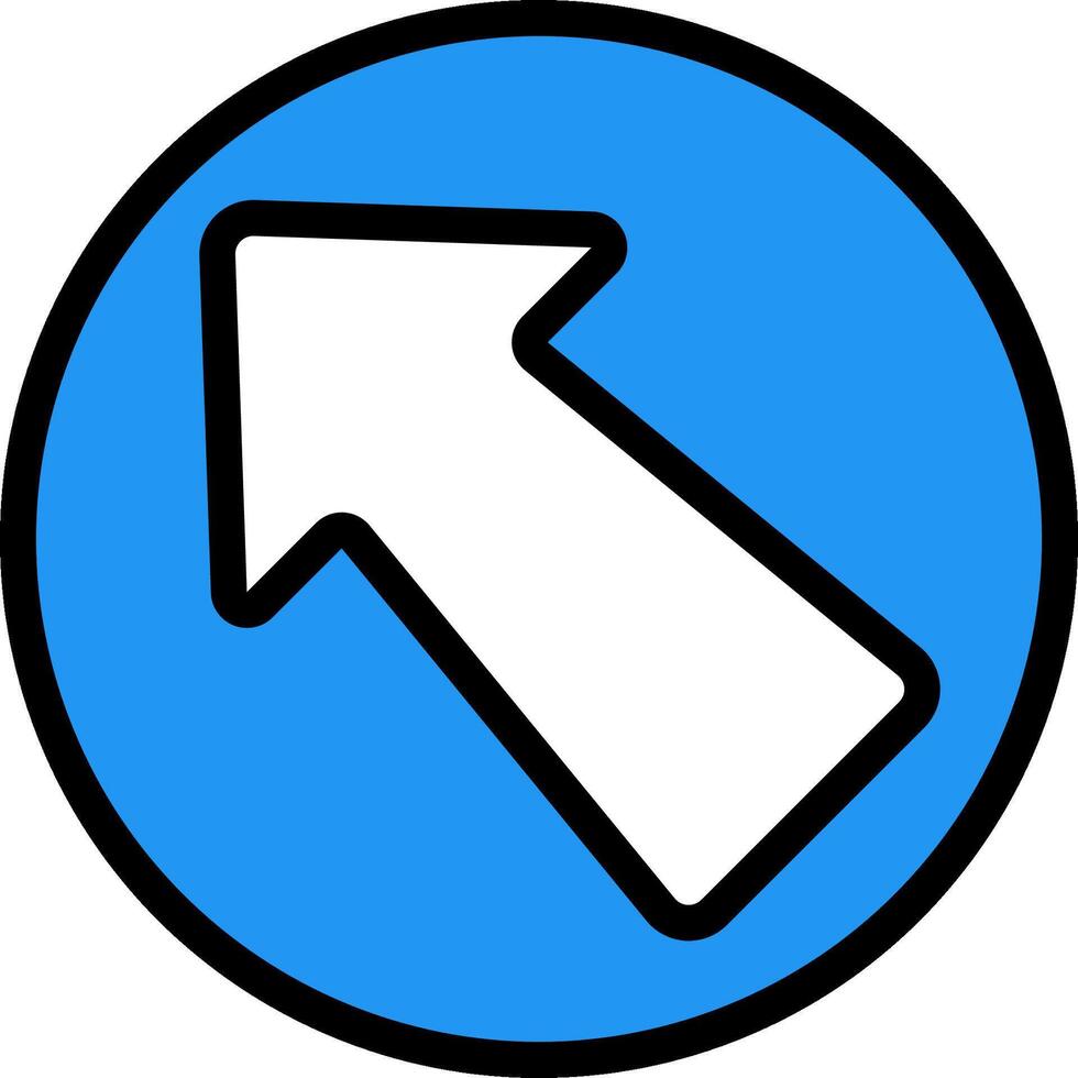 A blue circle with an arrow pointing up vector