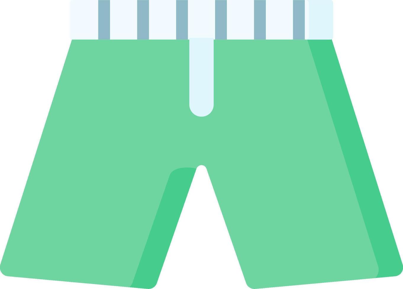 A green shorts with white stripes vector