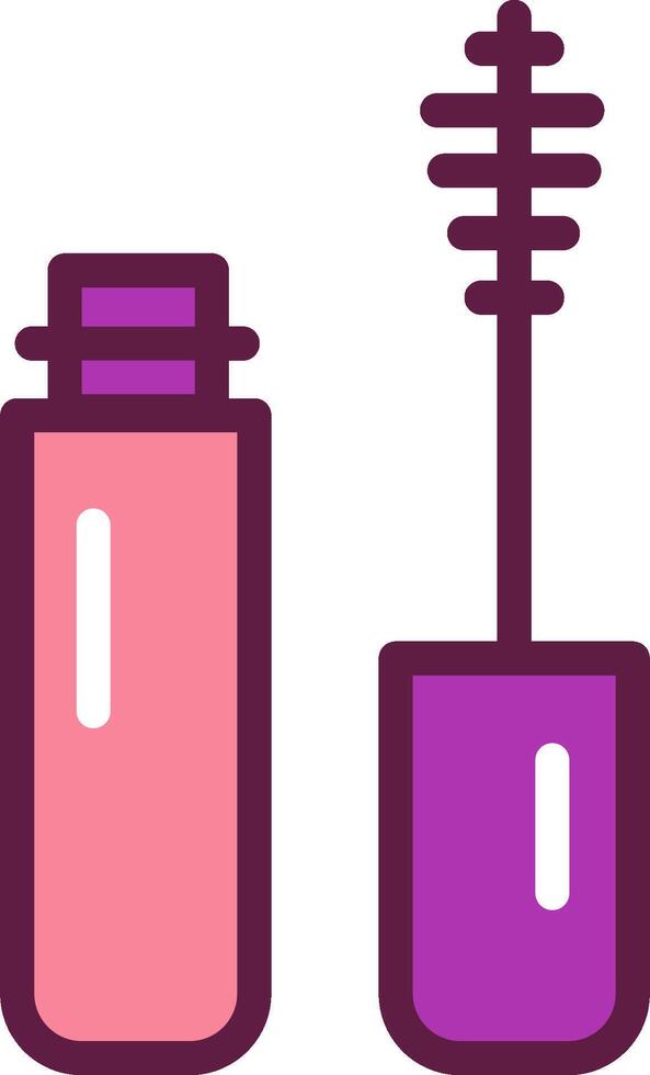Mascara and brush icon illustration vector