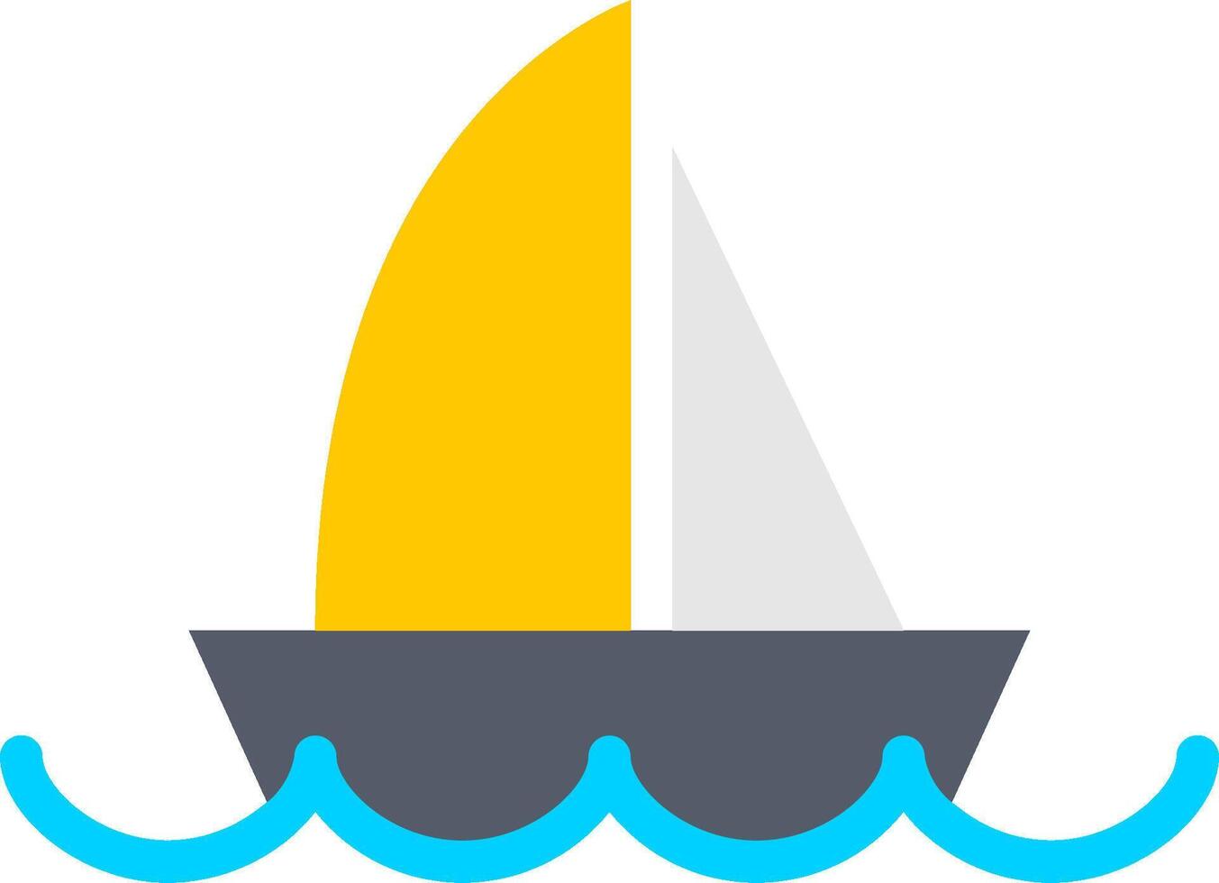 A sailboat floating in the ocean vector