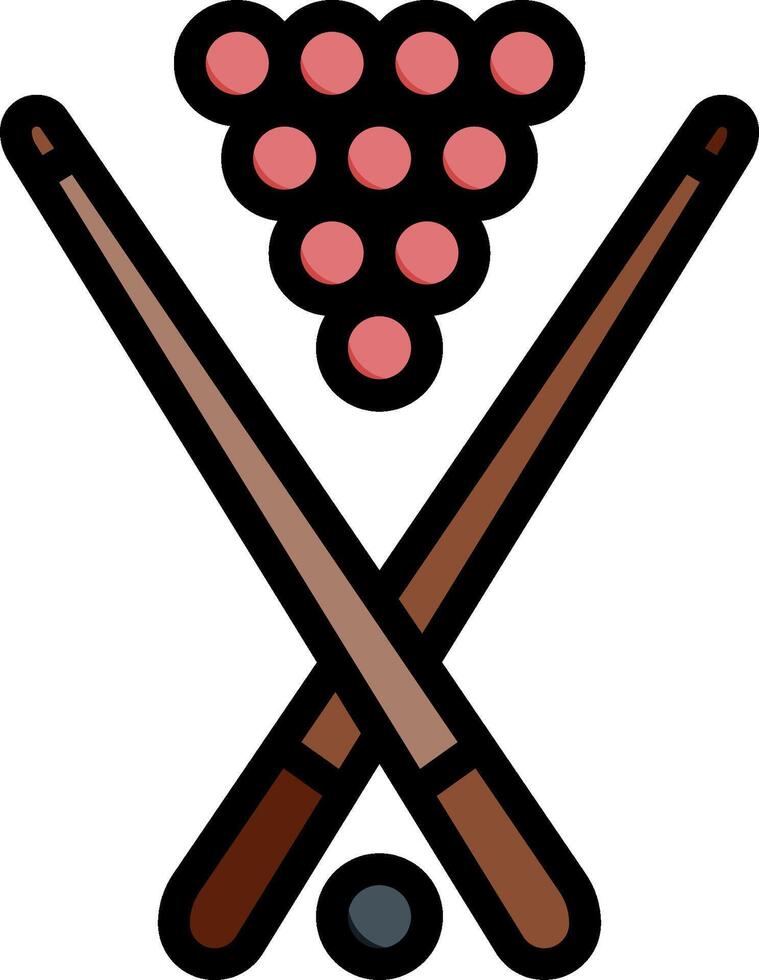 Two crossed pool cues and balls on a white background vector