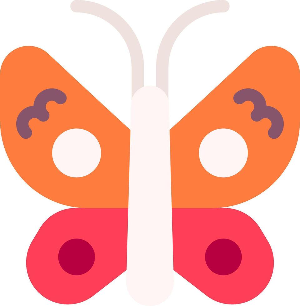 An orange butterfly with red spots on it vector