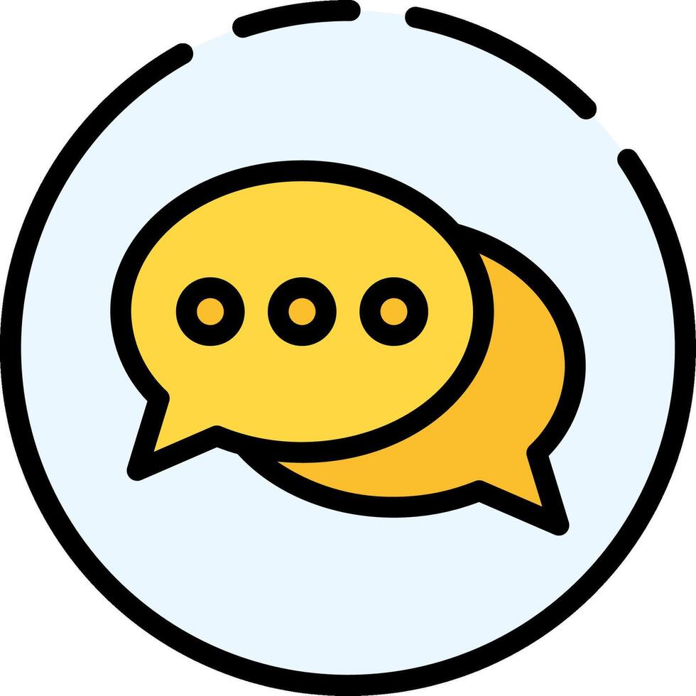 A yellow speech bubble icon on a white background vector