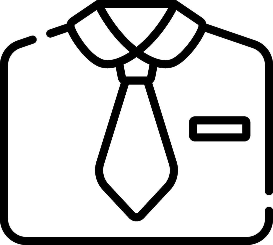 A black and white image of a shirt and tie vector