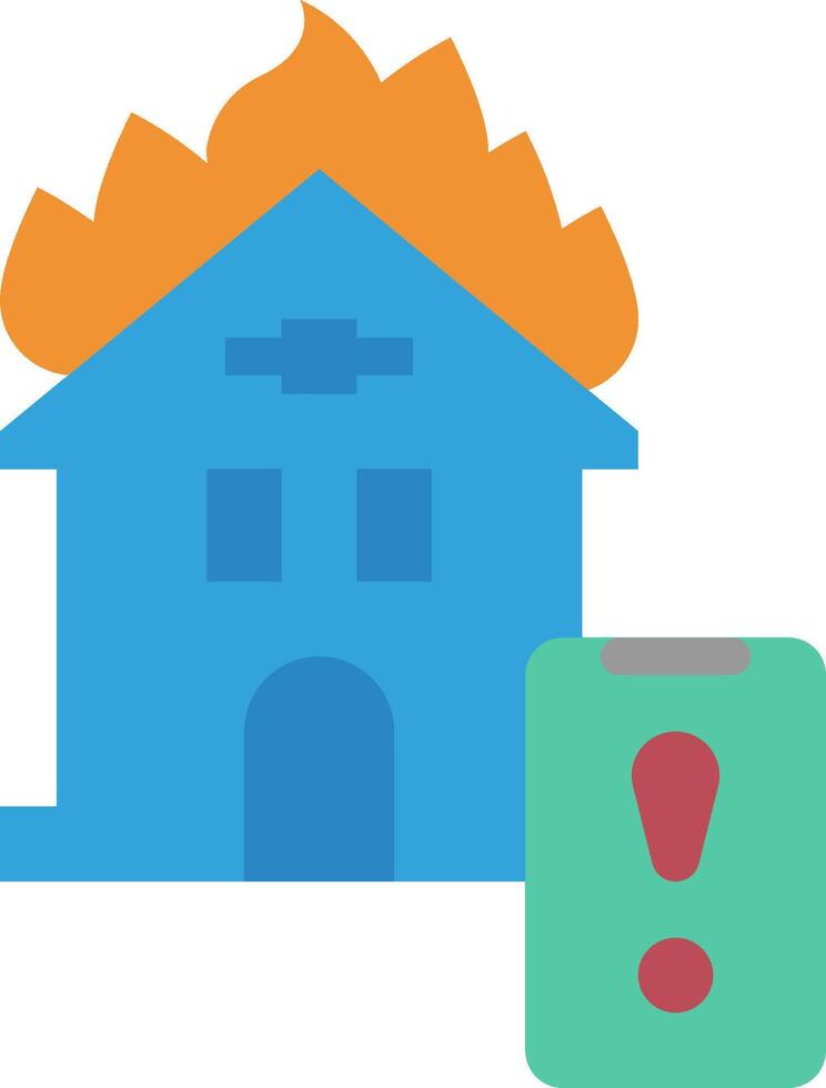 Fire alarm icon vector