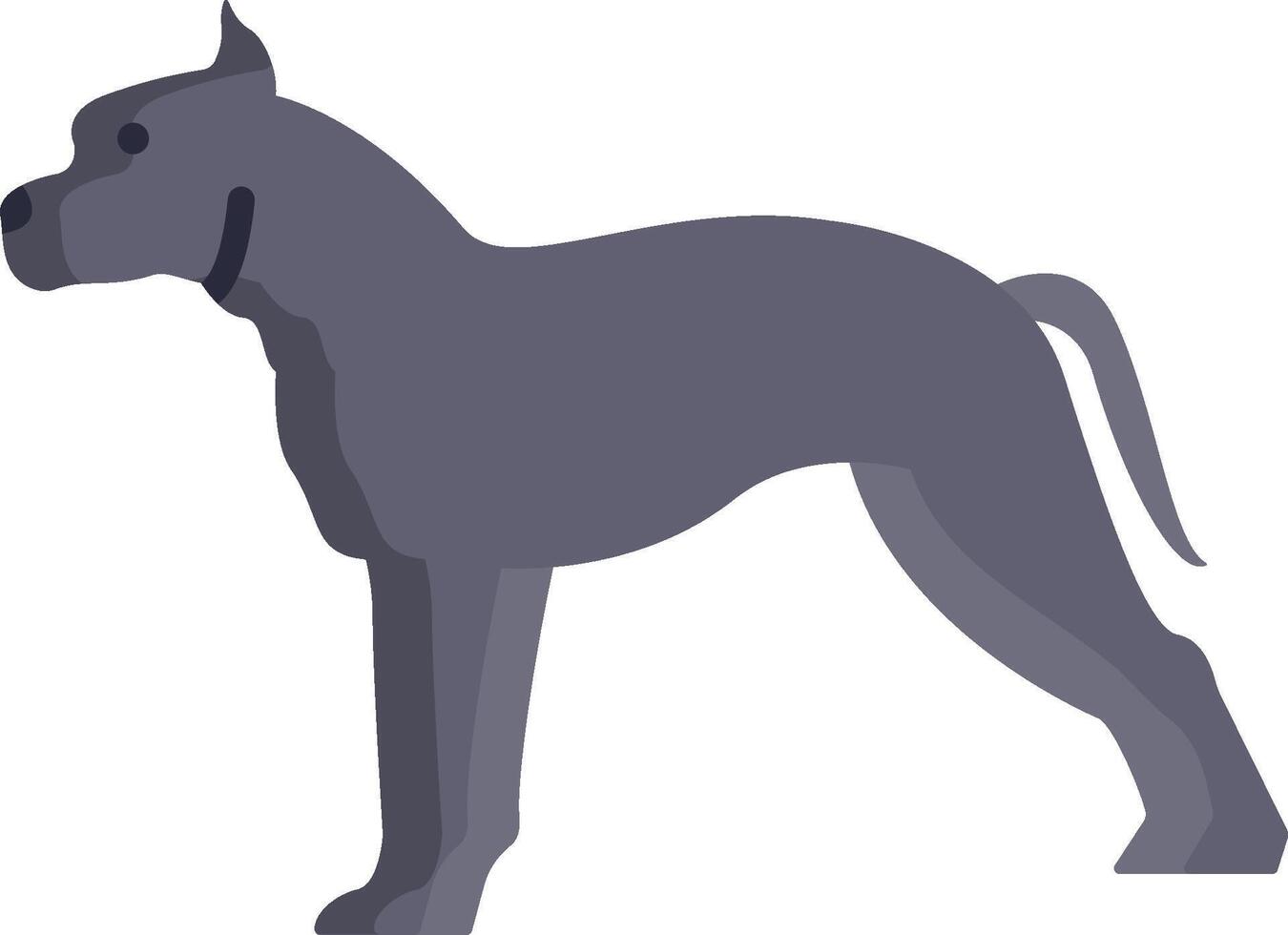 A dog standing on its hind legs, with its head turned to the side vector