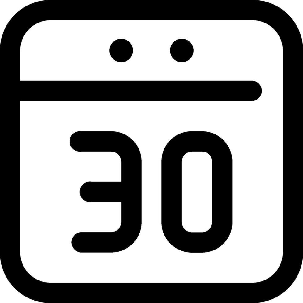 Calendar icon with the date on it vector