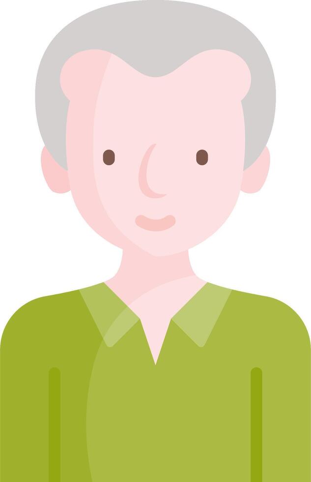 An old man in a green shirt vector