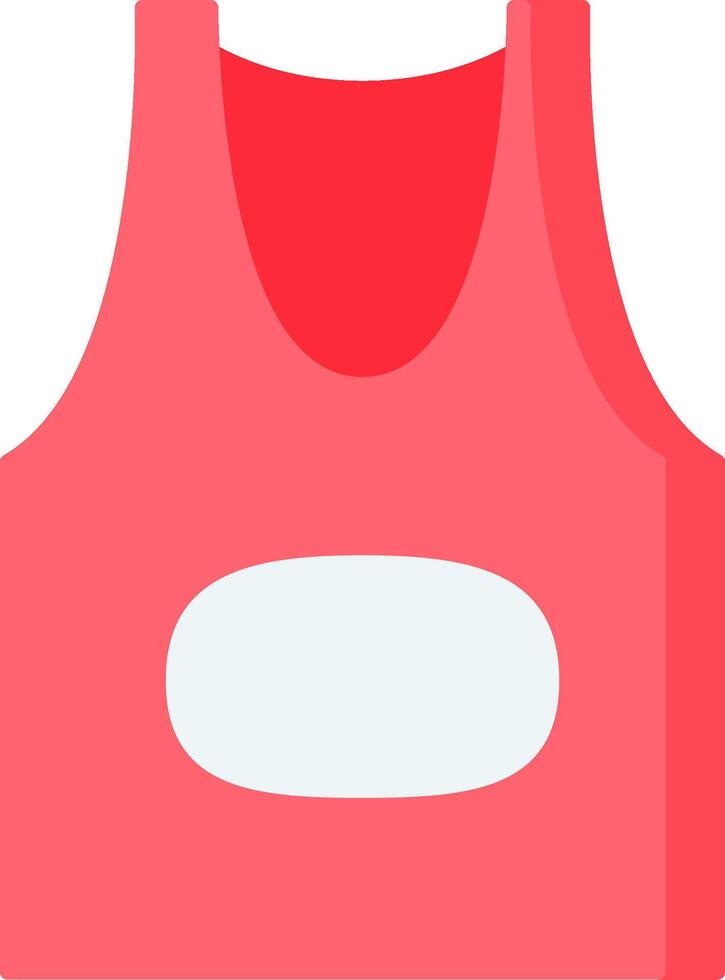 A pink vest with a white oval on it vector