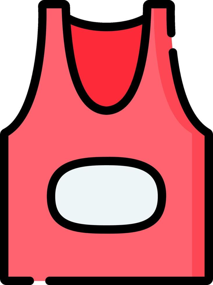 A pink sports vest with a white circle on it vector