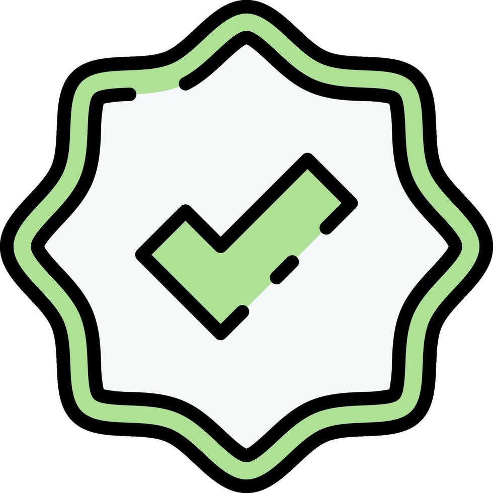 A green check mark on a white background vector