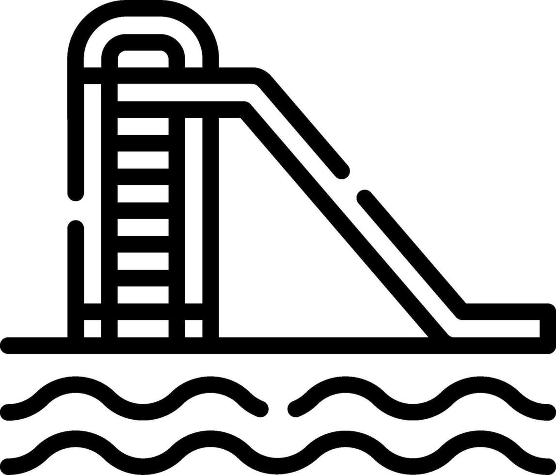 Water slide icon illustration vector