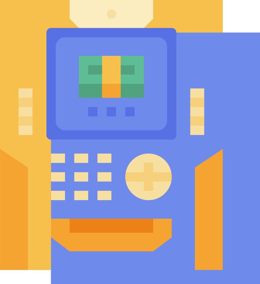 An atm machine with money on it vector