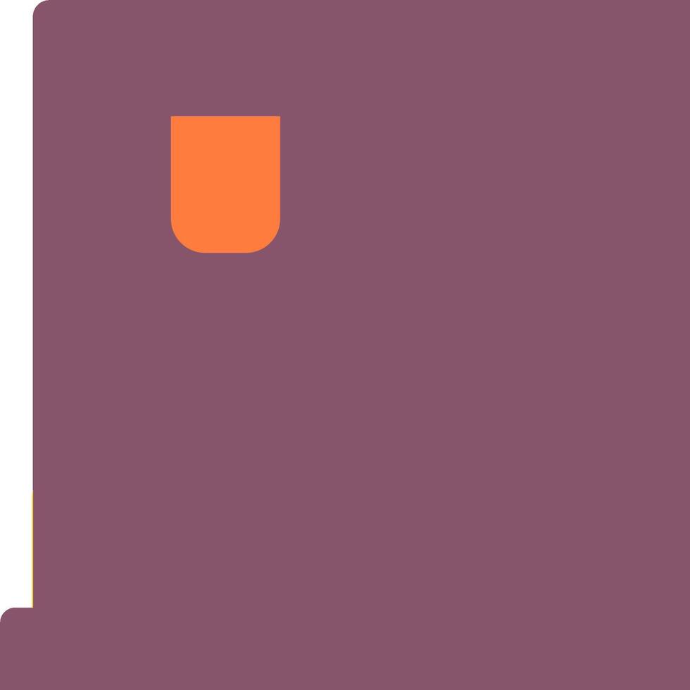 A purple and orange logo with a small orange square vector
