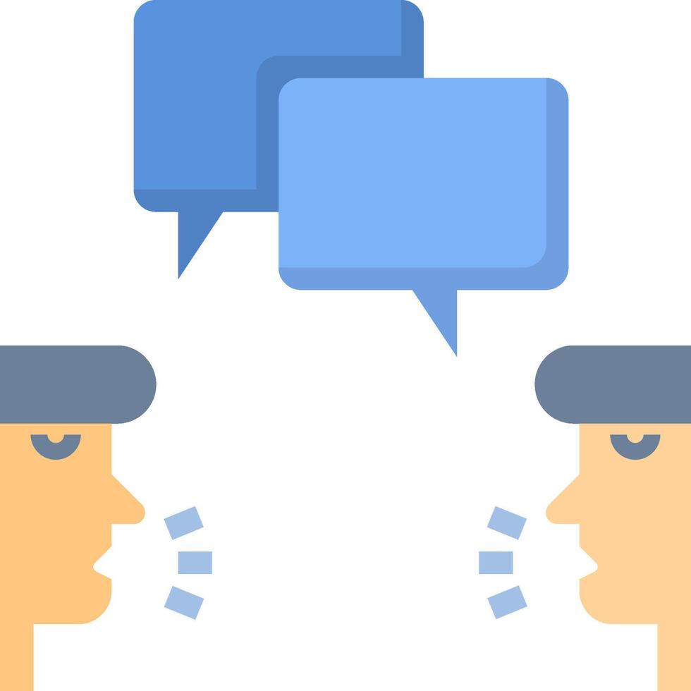 Two people talking with speech bubbles vector