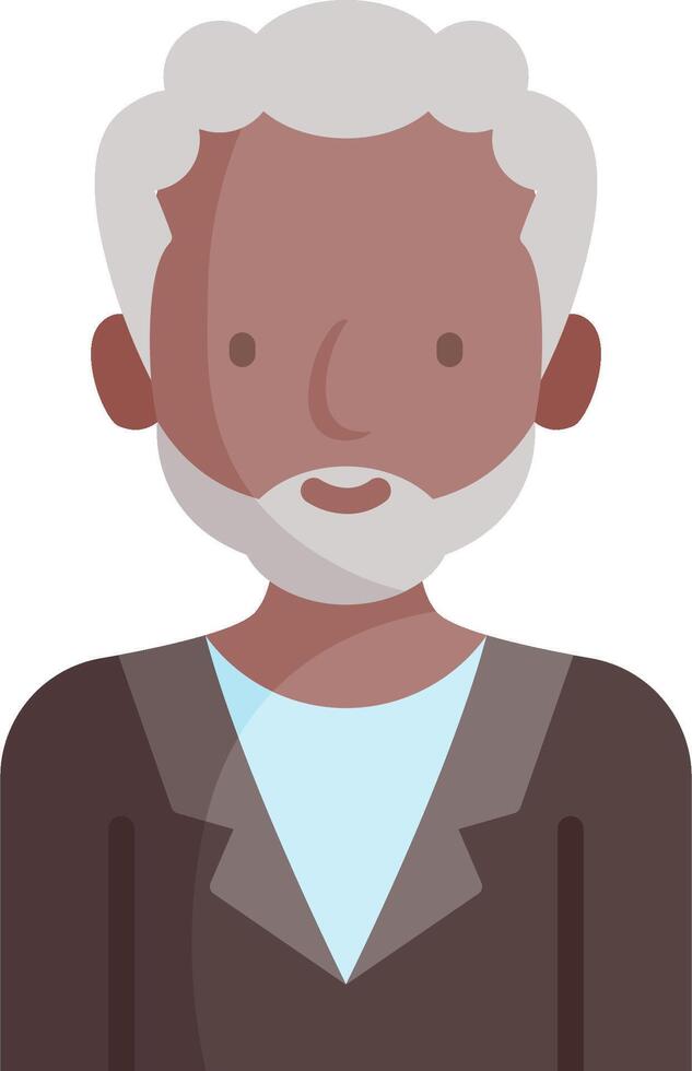 An old man with a beard and a white beard vector