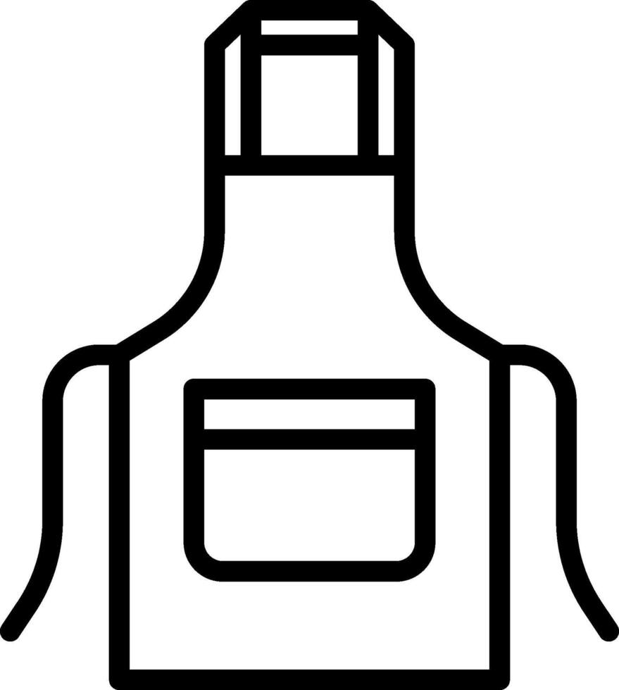 A black and white apron icon on a white background vector