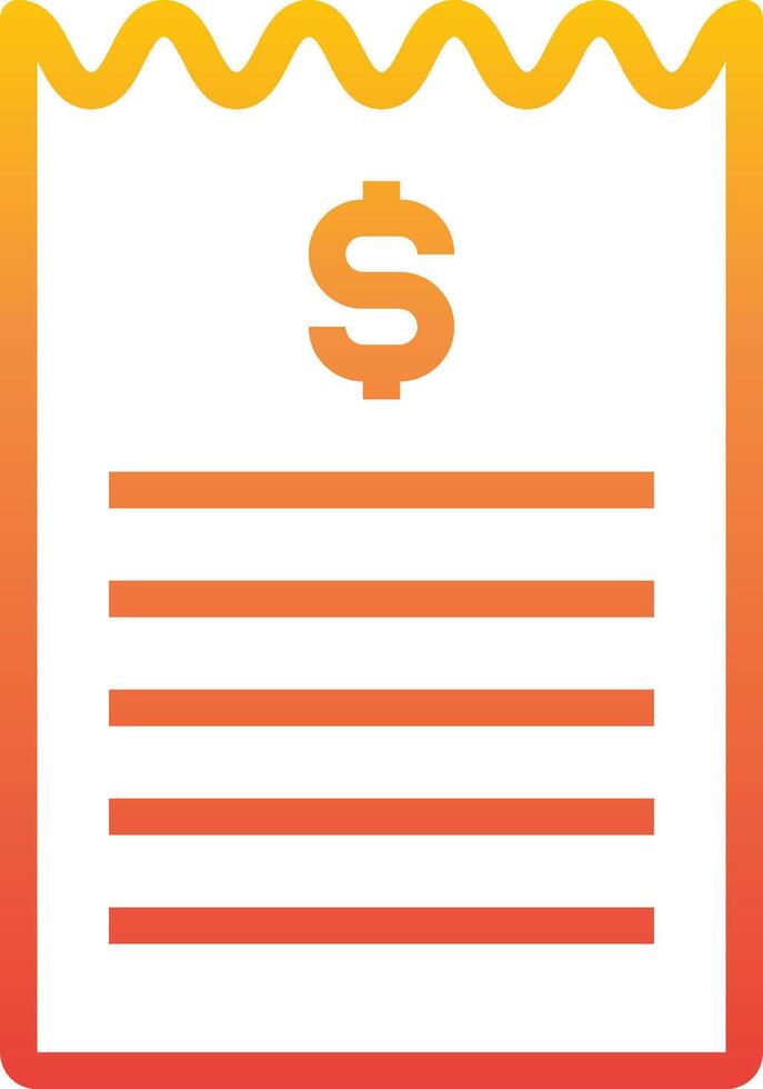 A paper document with a dollar sign on it vector