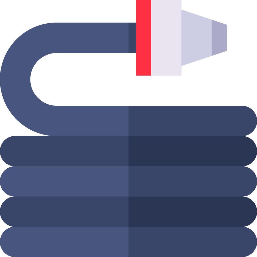 A blue and red hose with a red end vector