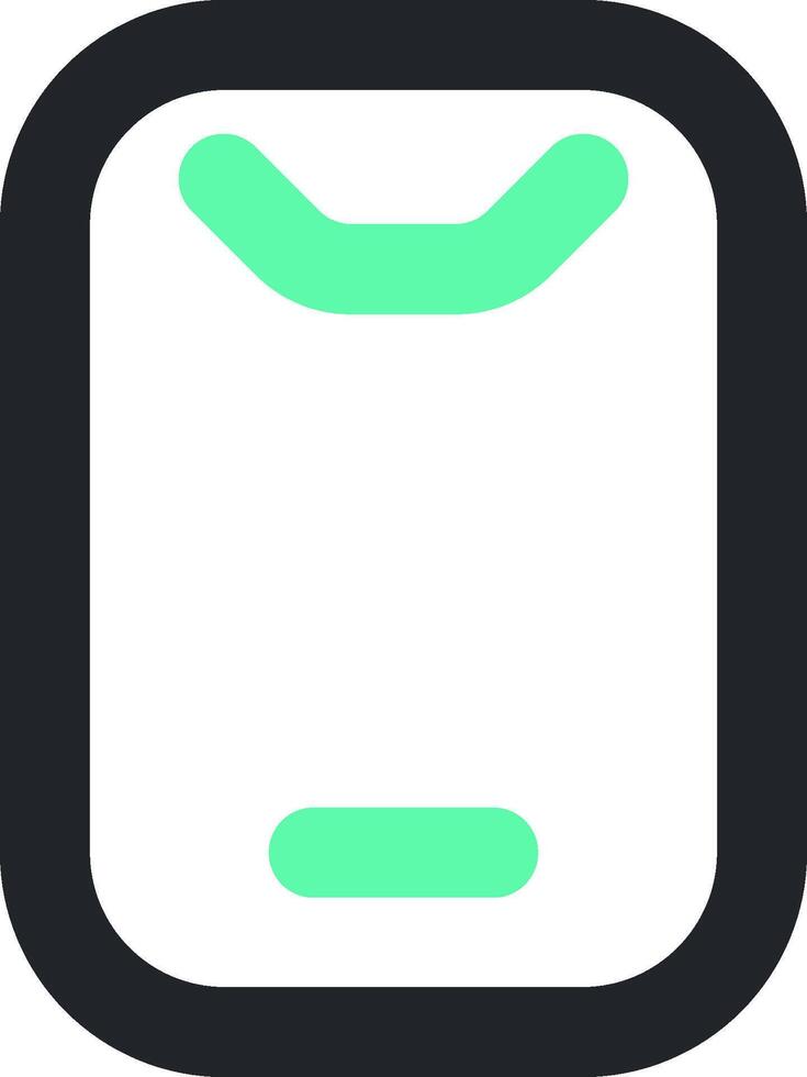 A green and black square icon with a green arrow vector